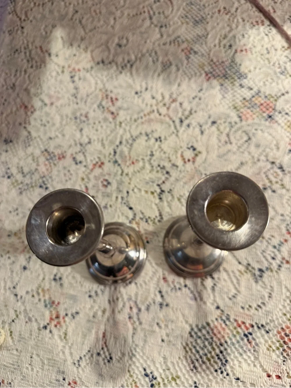 Classic Silver Candlestick Pair - Elegant Home Accent
